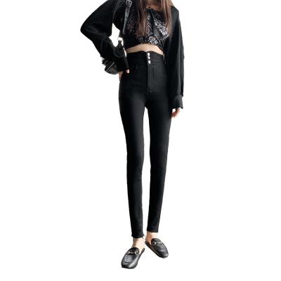 China High-waisted Anti-Wrinkle Jeans For Women Fall 2021 Thin Soft Stretch Pencil Tights With Nine-Minute Legs for sale