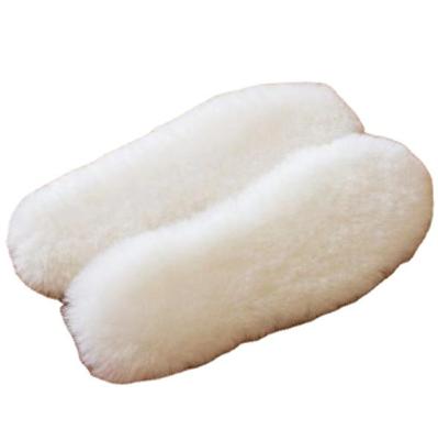 China Winter Soft Comfortable Pure Sheepskin Insoles Wool Snow Fur Insole Thick Warm Size 35-44 for sale