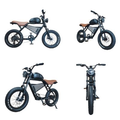 China Hot Sales Aluminum Alloy New ebike 500W 1000W Fat Tire Bike Fat Tire Electric Bicycle 7 Speed ​​Snow Beach Model Electric Bicycle for sale