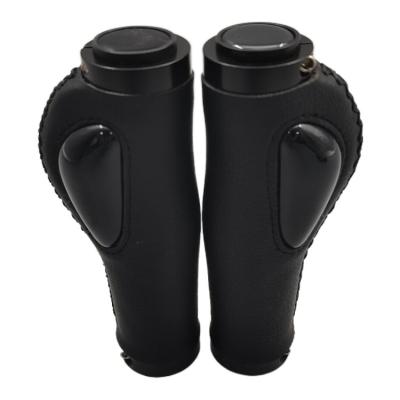 China Ergonomic Cruisers Microfiber Leather Bicycle Grips Anti-Slip Lockable Grip Handle Mountain Bike Grips for sale