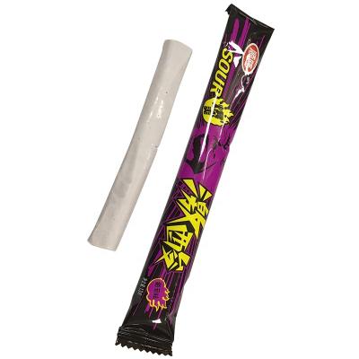 China 13g Natural Super Sour Grape Flavor Milk Stick Caramel Chewy Candy for sale