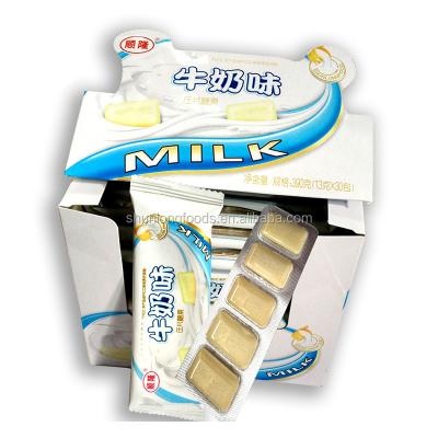 China 5pcs Natural Dried Tablet Milk Candy In Blister Confectionery Manufacturers In CHINA for sale