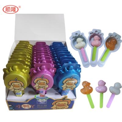 China Custom halal lollipop candy lollipop jelly candy natural duck soft gummy candy for sale