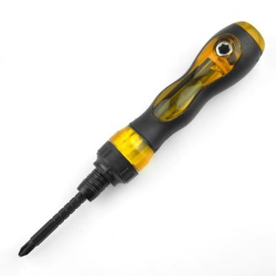 China Magnetictelescopic Multifuctional Extension T Type Dual Head Ratchet Screwdriver for sale