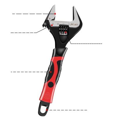 China Repair Hot-selling Wrench 12inch Quality Low Price Adjustable Height Monkey Wrench for sale