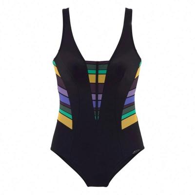 China Breathable Casual Ribbed One Piece Swimsuit With High Quality for sale