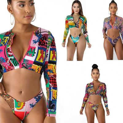 China 2021 S-XL summer swimwear bikini breathable custom women plus size letter printing women swimwear for fat women for sale