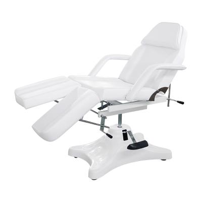 China Beautiful Appearance Modern Design White Hydraulic Massage Bed Adjustable Facial Bed TS-2502C for sale