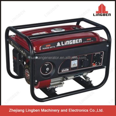 China LingBen 7kVA Gasoline Generator Set Small Electric Power Gasoline Engine Support Big Power Copper Wire With Wheel for sale