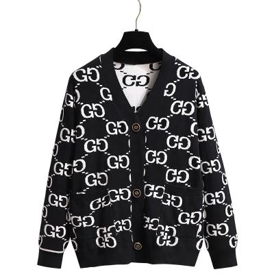 China 2022 new Anti-wrinkle style female plus size knitted cardigan longsleeves women sweater for Streetwear for sale