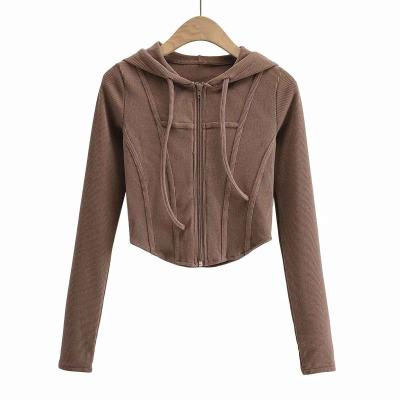 China Factory Price Cheap 100% Cotton Anti Wrinkle Anti Pilling Women Cardigan Plus Size Zipper Sweater for sale