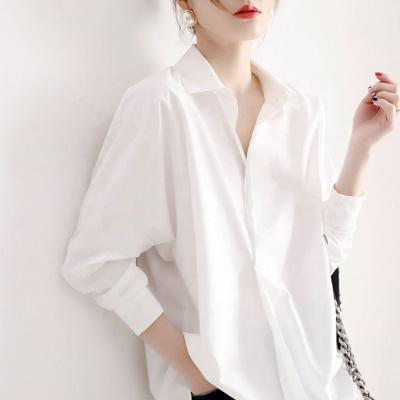 China 2022 new fashion spring design sweater loose shirt women's anti-pilling casual blouse quantity for sale