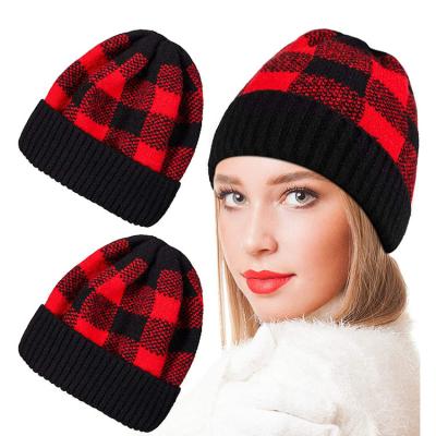 China New Fashion COMMON Unisex Hats Men Women Beanie Winter Knitted Lattice Wool Warm Hat for sale