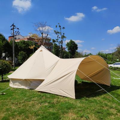 China Portable 4-12 person outdoor camping roof oxford cotton top luxury waterproof wind retardant camping tent for sale for sale