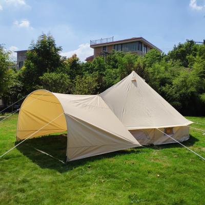 China Large index >3000 mm Oxford cotton cotton camping tent Portable Outdoor Bottom Waterproof Fire Retardant Person Tent Windproof Camping Tent for sale