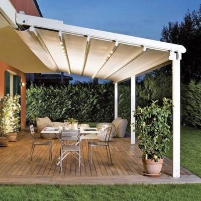 China LED Light Strips / Retractable Roof Pergola Wholesale Easy Assembly Motorized Retractable Aluminum Outdoor Patio Roof Pergola for sale