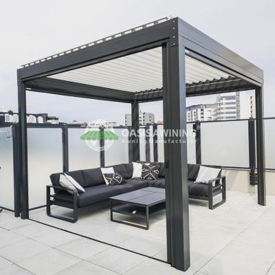 China Outdoor Waterproof Outdoor Gazebo Waterproof Aluminum Canopy System Canopy Roof Pergolas and Gazebos for sale