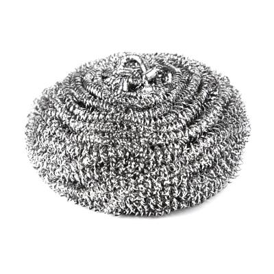 China Sustainable Earth Brand Kitchen Cleaning Silver Stainless Steel Wire Scrubber Ball Metal Pot Pan Dish Scourer for sale