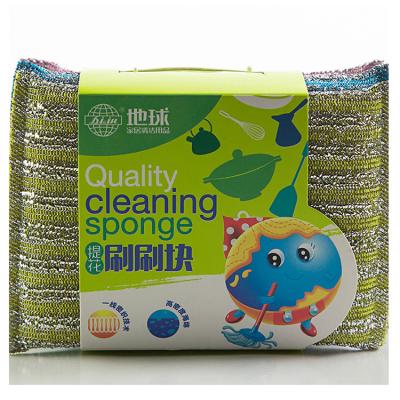 China Free Samples Viable Kitchen Colorful Earth Brand Kitchen Cleaning Sponge , Sponge Scouring Pad for sale