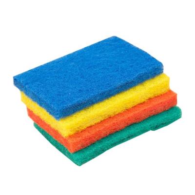 China Sustainable Manufacturer Wholesale Kitchen Nylon Abrasive Resistant Cleaner Scrub Sponge Scouring Pad for sale