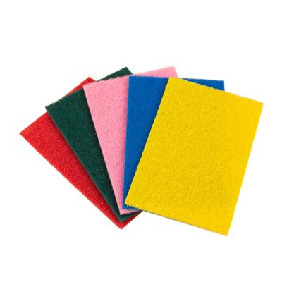 China Five Colors Kitchen Dish Durable Bulk Heavy Duty Pot Abrasive Cleaning Scouring Pad for sale