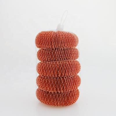 China Wholesale Price Sustainable Copper Mesh Clad Kitchen Sponge Mesh Cleaning Srubber In Yiwu City for sale