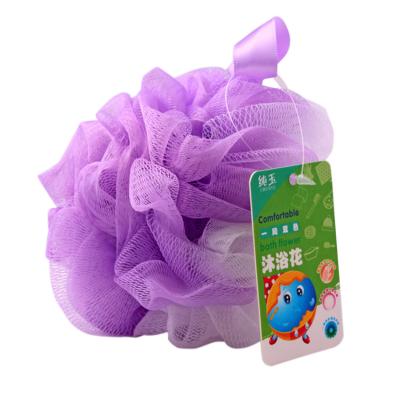 China EXFOLIATE the latest household multi body manufacturer logo customized color bath ball blooming flower for sale