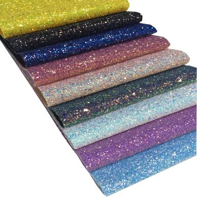 China Waterproof Hair Bows Making Material Glitter Fabric Sheet for sale