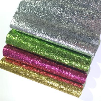 China Glitter Colorful Decorative Glitter PU Wallpapers DIY Glitter Fabric Supplier China for sale