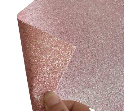 China Europe Size 370GSM A4 Rose Gold Double Sided Glitter Paper Card for Laser Cut Party Birthday Wedding Invitations Card and Cake Topper for sale