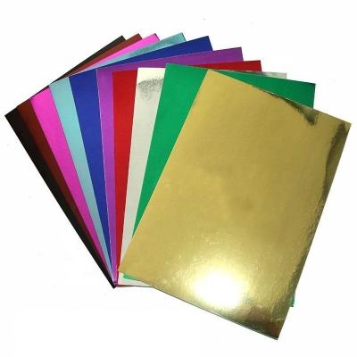 China Europe 250gsm A4 Size Soft Touch Aluminum Craft Glitter Glitter Card Card Premium Mirror Metallic Card for sale