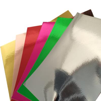 China Moisture-proof Metal Cardboard Mirror Effect Art Craft Paperboard Wrapping Paper Card Sheets for sale