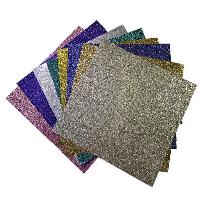 China Colorful Chunky Glitter Craft Card Stock Moisture Proof Glitter Cardboard Sheets for sale