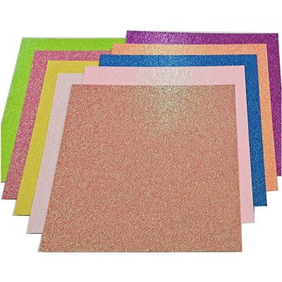 China Sparky Glitter Craft World Renewal Card 12 X 12 Inch Shinny Glitter Fancy Paper for sale