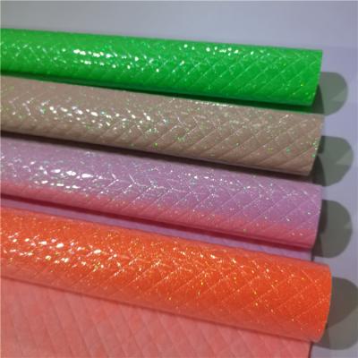 China New Waterproof Hot Selling Glitter PVC Leather Glitter Bag Material for sale