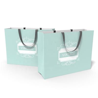 China High Quality Materials Factory Recycled Biodegradable Paper Bag Gift Luxury Shopping Bag Large With Ribbon Custom Handle for sale