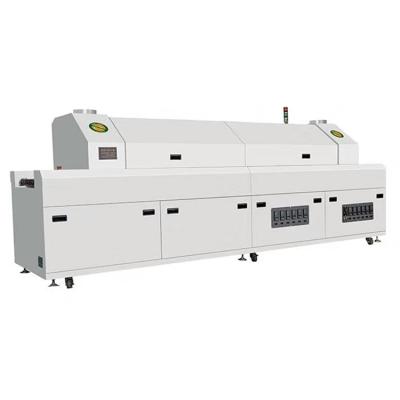 China SMT LED Packaging PCB Soldering Cheap Reflow Solder Machine 6 Zones Reflow Oven For LED Tube Bulb Light Driver PCB SMT Assembly Line for sale