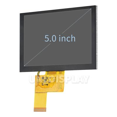 China UNI DISPLAY High Resolution 800 x 480 Industrial LCD Display 5.0 Inch TFT LCD Module With Glass Cover 5.0 Inch for sale