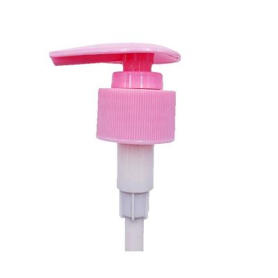 China Non Puddle High Quality Lotion Pump Discharge Rate 1.2ml PP Type Plastic Pink Color Dispenser Pump Sauce Food for sale