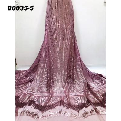 China Viable Fashionable Beautiful Colorful Glitter Good Quality Embroidery Lace Tulle Fabric Sequined Wedding In Stock for sale