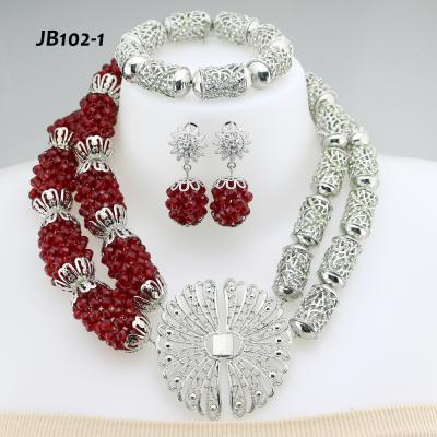 China Premium African Crystal Beads Jewelry Sets for Nigerian Wedding for sale