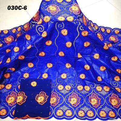 China Embroidery anti-static design Felicia african bazin riche for orange nigerian bazin riche 2021 african clothes fabric bazin for sale