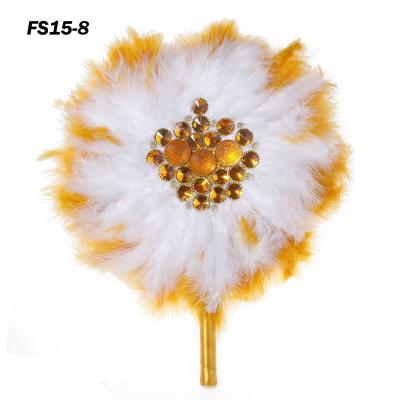 China Wholesale Bridal Feather Feather Fan With Handmade Feather Nigerian Feather Hand Fan for sale