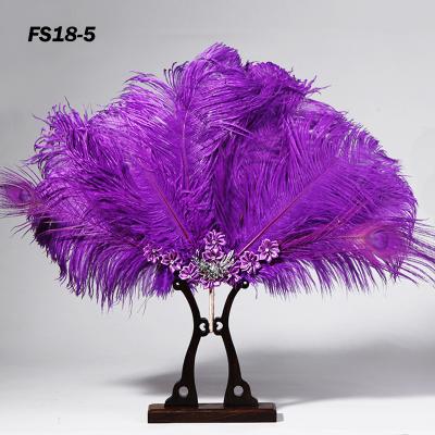 China Wholesale Custom Wedding and Party Ostrich Feather Feather Hand Fan Artificial African Feather Feather Fan for sale