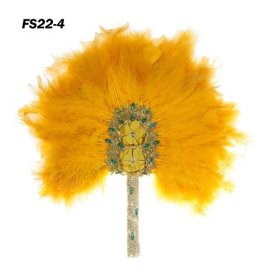 China African Feather Fan Feather Hand Decorative Custom Feather Fans For Wedding And Party for sale