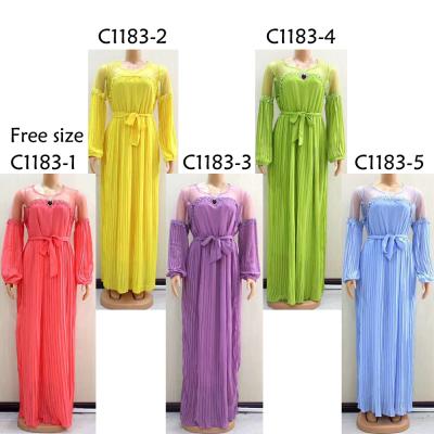 China popular Anti-wrinkle Guangzhou Felicia chiffon lady kaftan women dresses long african evening dresses on hot sale for sale