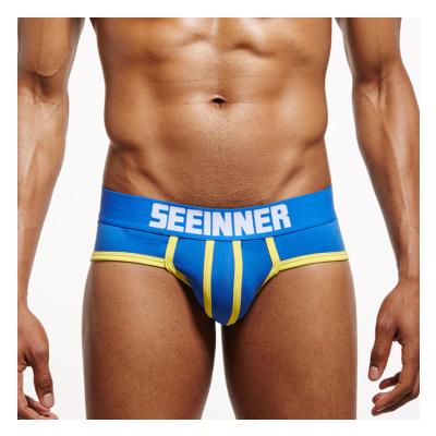 China Breathable Custom Special Cut Brief Briefs Boxer Brief Men Bright Color Sharpening Briefs Man for sale