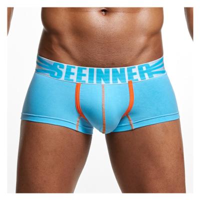 China Breathable Custom Boxer Trunks Mens Fashion Underwear Male Boxer Shorts Big Logo Boxer Short for sale