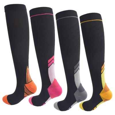 China Outdoor Running Sports Knee High Socks Breathable Compression Socks Elastic Socks for sale