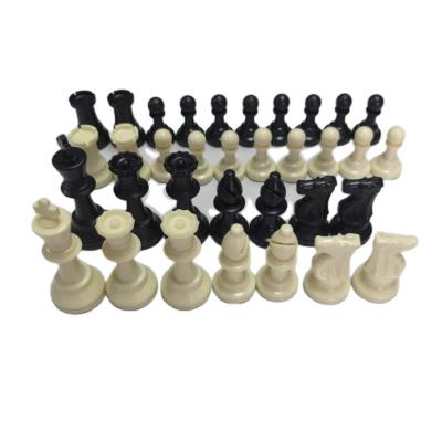 China Tournament King Standard Size 3.75 Inches Plastic Tournament Chess Piece Club Standard Chess Piece for sale